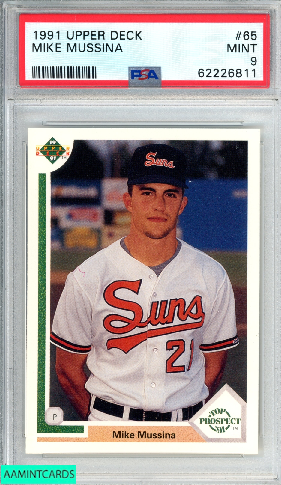 1991 UPPER DECK MIKE MUSSINA #65 ROOKIE RC BALTIMORE ORIOLES HOF