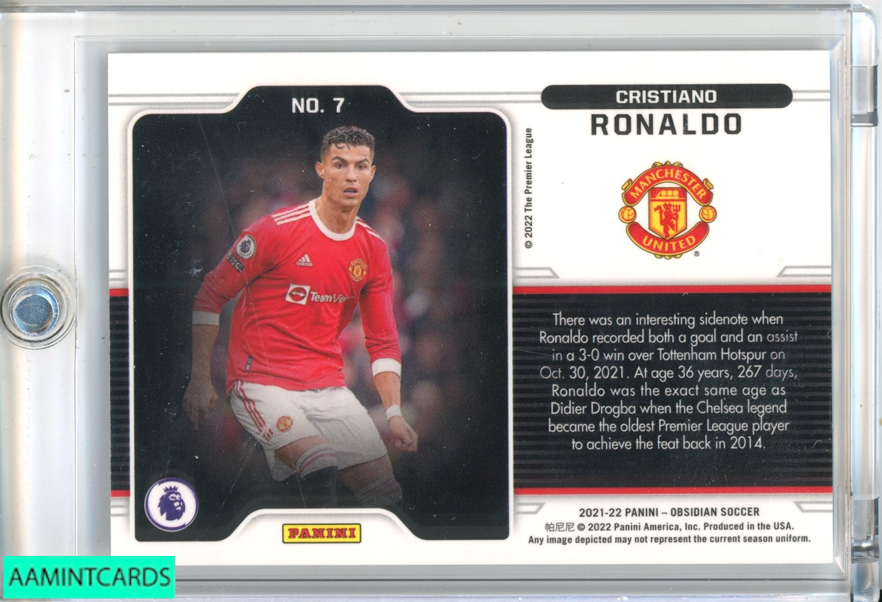2021 PANINI OBSIDIAN BLACK COLOR BLAST CRISTIANO RONALDO #7