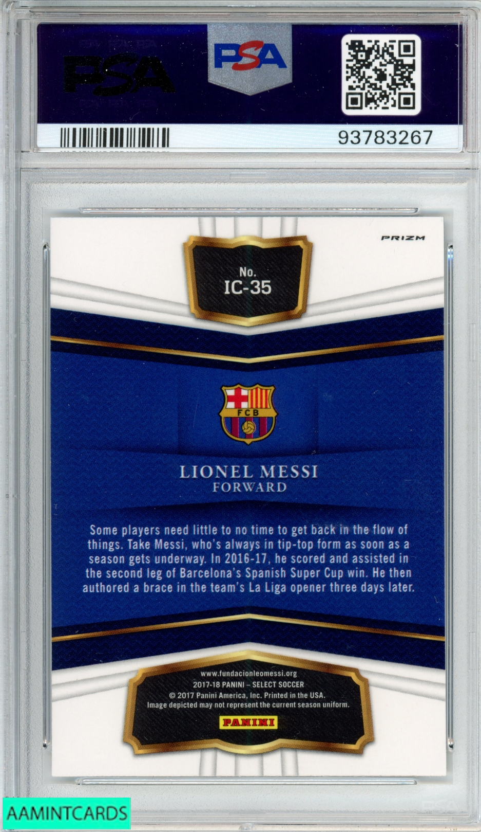 メッシPanini 2020 Preimpreso Auto serie 10 2020 Panini Colecciones Este Lionel Messi Spanish Liga Serie