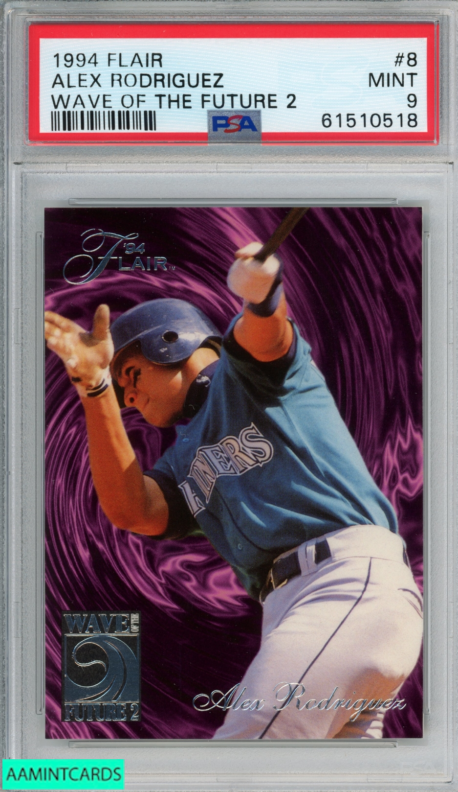 1994 FLAIR WAVE OF THE FUTURE 2 ALEX RODRIGUEZ #8 ROOKIE RC
